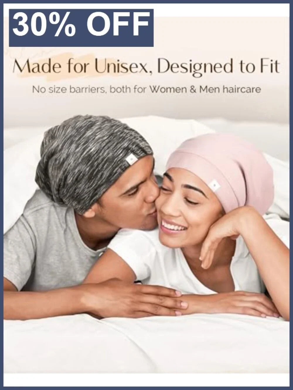 Satin Lined Sleep Cap Adjustable Stay On Slouchy Beanie Hair Bonnet